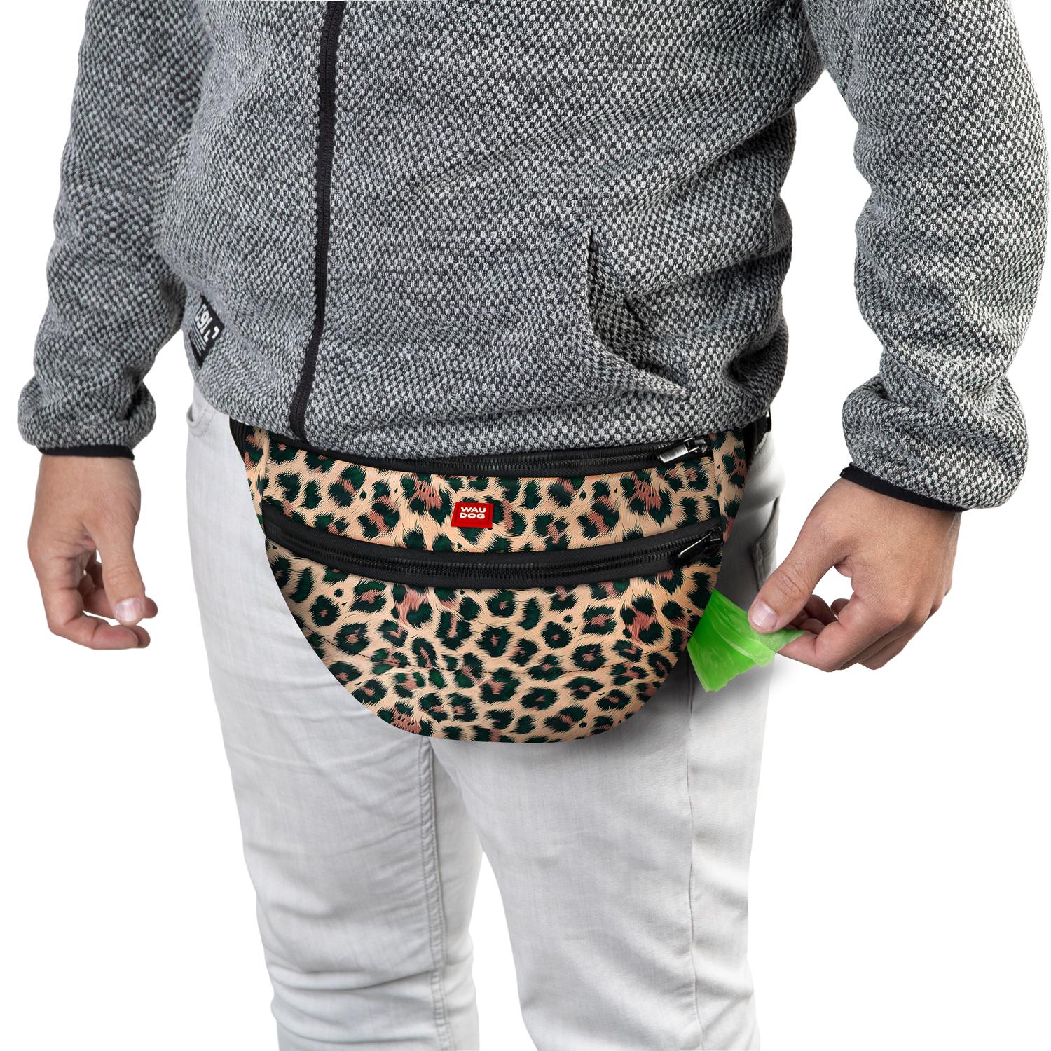 Поясна сумка бананка Waudog Family Леопард 33x17x10 см Brown (363-4066) - фото 4 Поясна сумка бананка Waudog Family Леопард 33x17x10 см Brown (363-4066) - фото 4