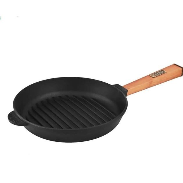 Сковорода-гриль чавунна Brizoll O2850G-P з ручкою Optima 280х58,5 мм (599815)