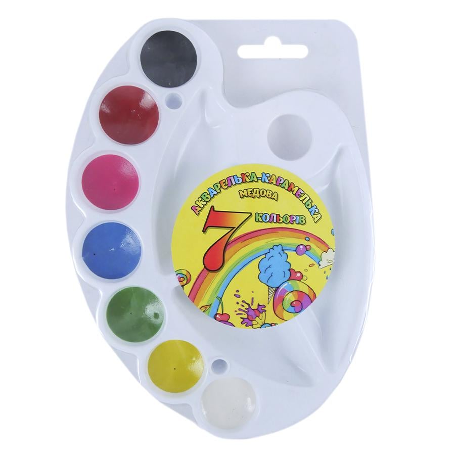 Краски акварельные медовые Тетрада на палитре 7 цветов (TSH-49496017)