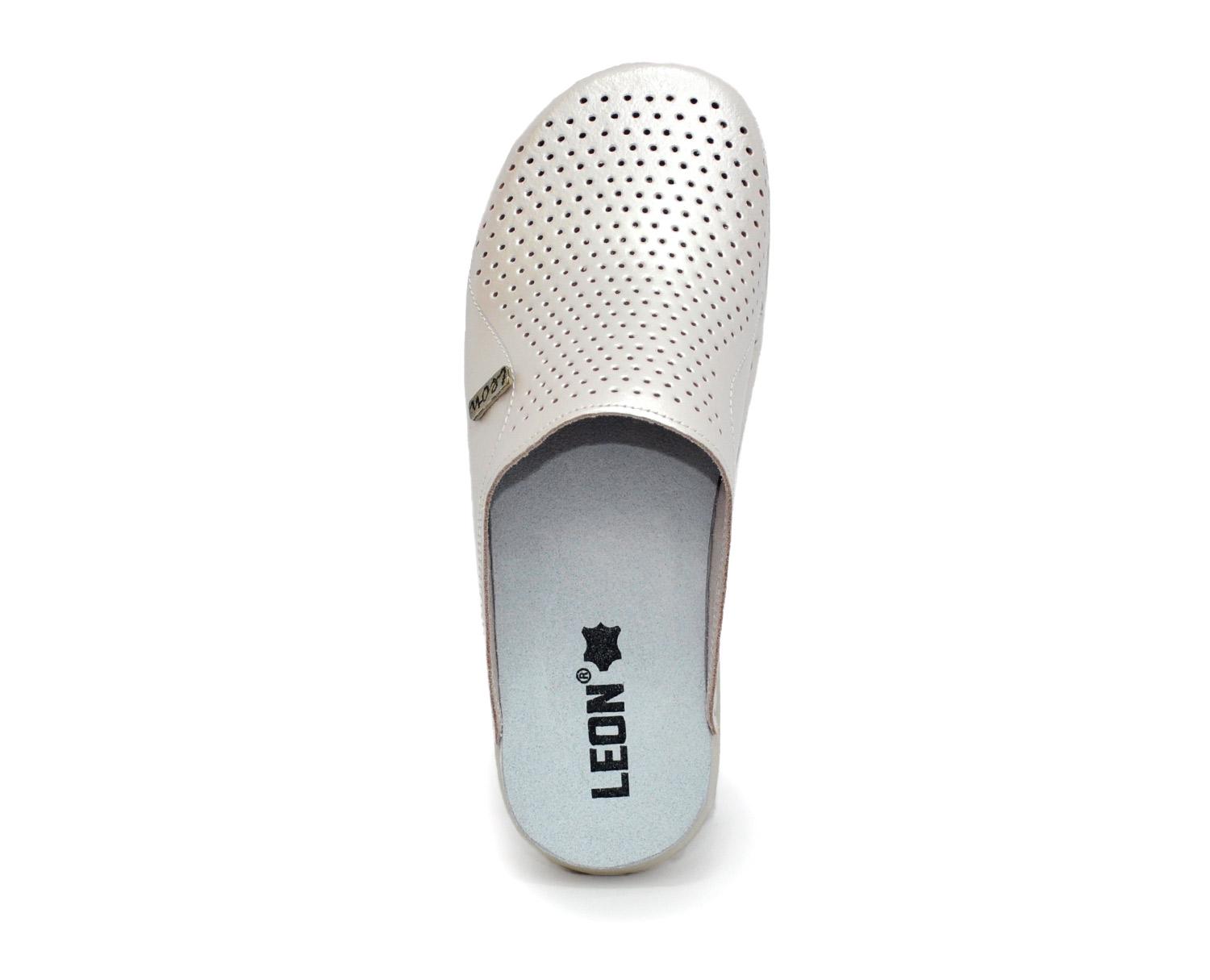 Женские сабо кожаные Leon PU115 р. 39 Перламутровый - фото 4 Женские сабо кожаные Leon PU115 р. 39 Перламутровый - фото 4