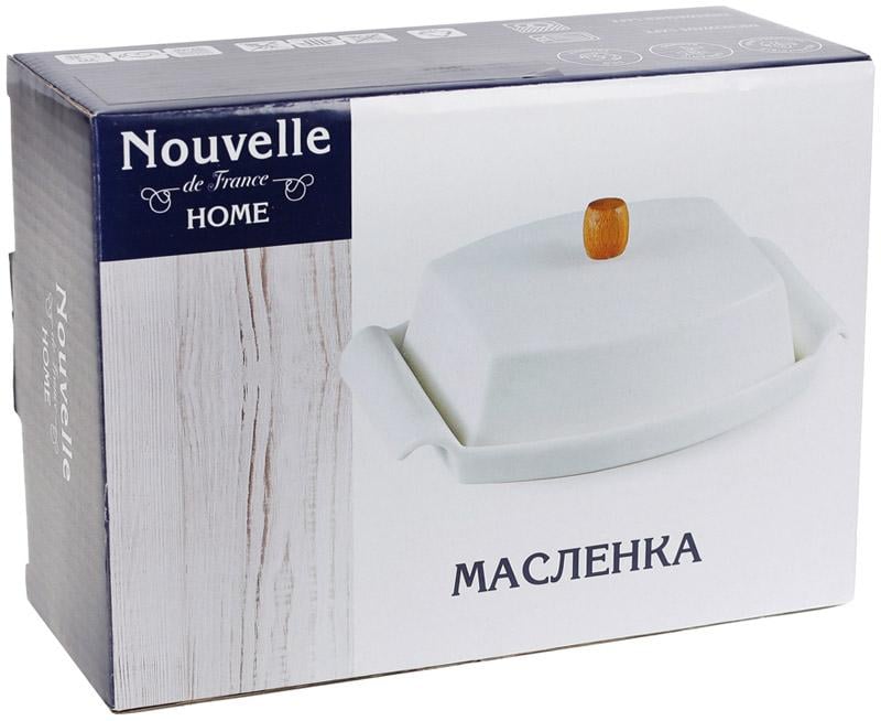 Масленка фарфоровая Nouvelle Home 20х14х3 см (10218743) - фото 3 Масленка фарфоровая Nouvelle Home 20х14х3 см (10218743) - фото 3