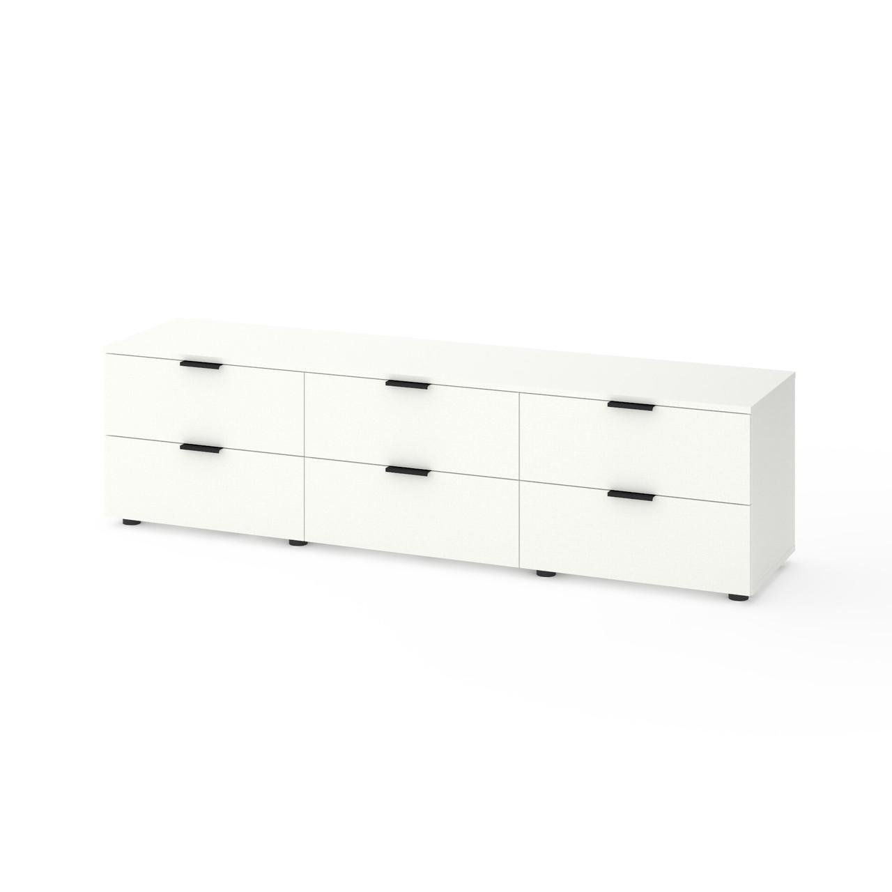 Тумба под ТВ Metkas Home A023 ЛДСП 1800x420x490 мм Белый Снег