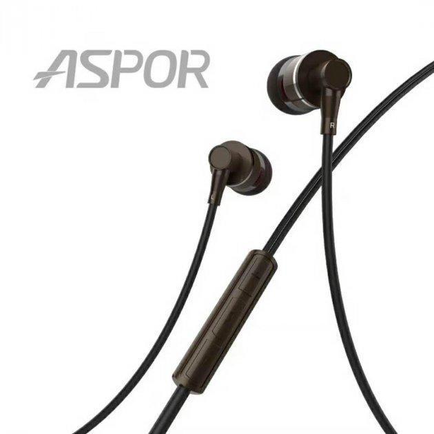 Навушники з мікрофоном Aspor A205 Чорний (1858272863) - фото 3 Навушники з мікрофоном Aspor A205 Чорний (1858272863) - фото 3