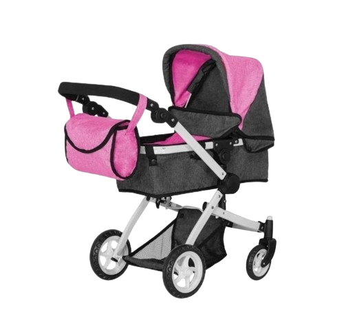 Коляска для ляльки Carrello Maestro 9651 трансформер з перекидною ручкою/сумка 2в1 Rose Red (13454698)