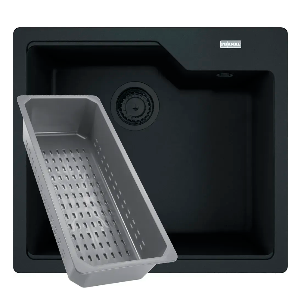 Мойка кухонная без крыла Franke Urban UBG 610-56 прямоугольная фрагранит 560х500 мм Black Edition (114.0699.236)