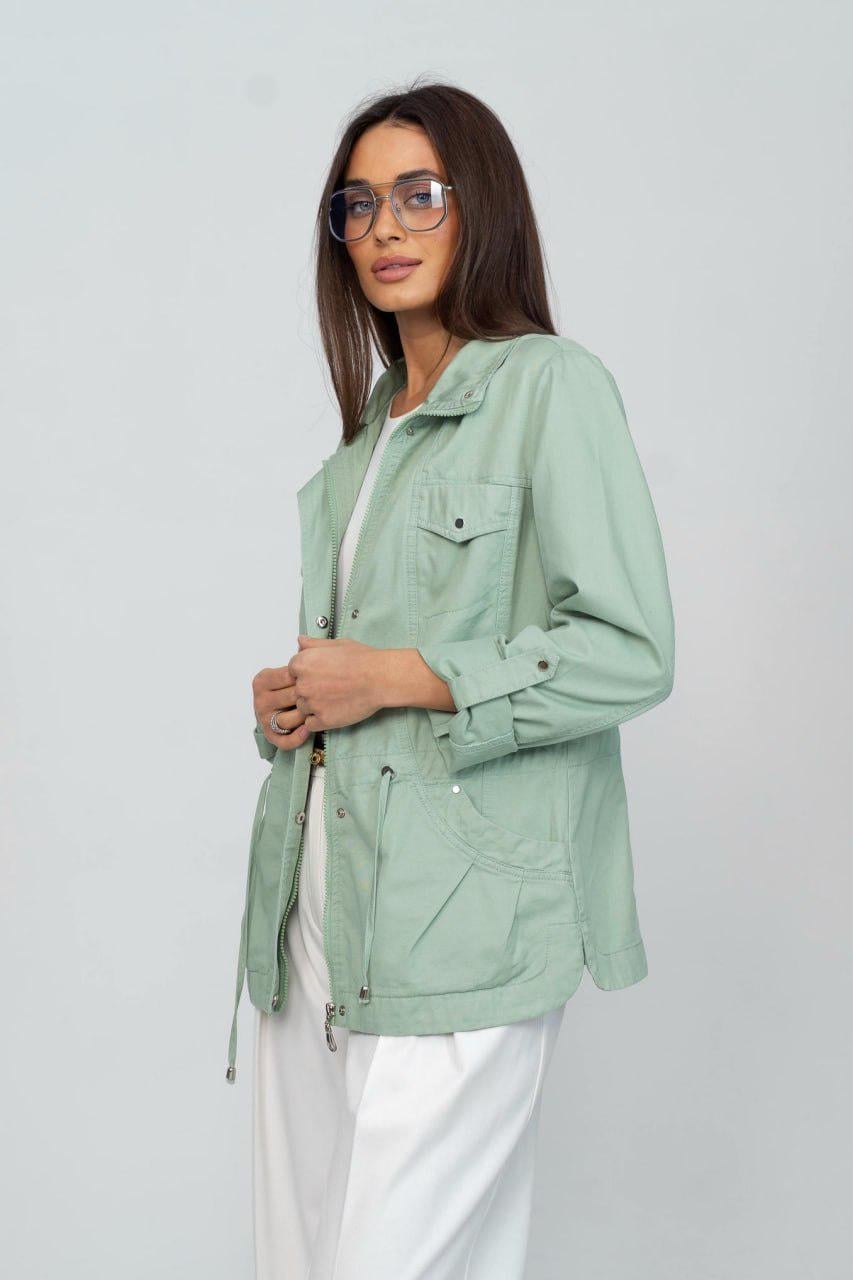 Куртка-сафарі жіноча 4XL Оливковий (33386595)