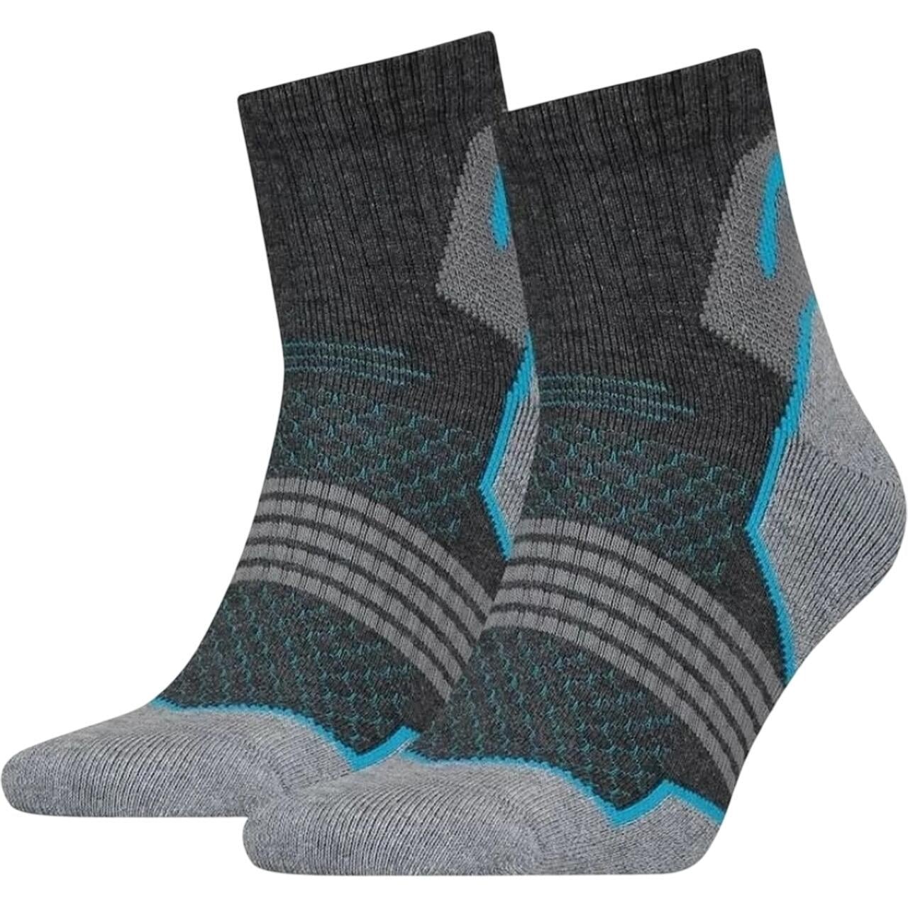 Носки Head HIKING QUARTER 2P UNISEX 701219909-004 2 пары р. 35-38 Темно-серо-голубой (56992-114)
