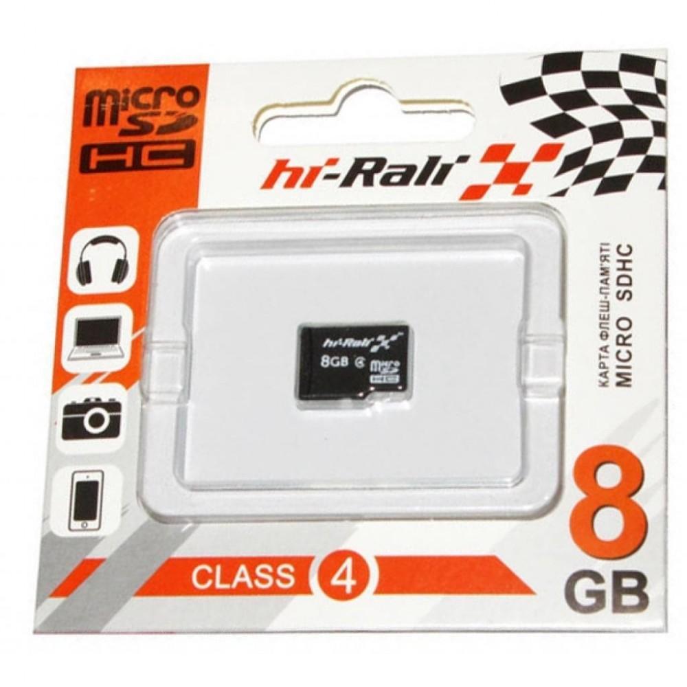 Карта памяти Hi-Rali Class10 microSDHC 8Gb без адаптера (HI-8GBSDCL10-00)