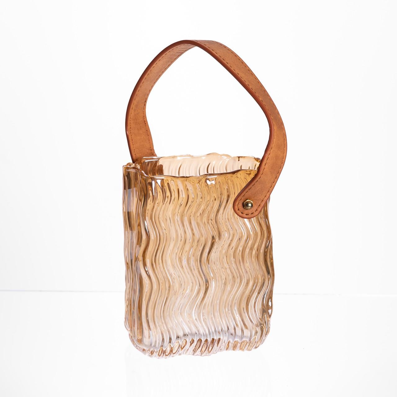 Ваза декоративная стеклянная Light House LG-30213-800 BN 18 см 0,8 л Коричневый (123924)