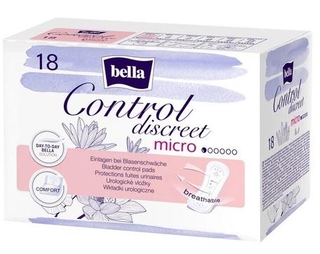 Прокладки урологические Bella CONTROL DISCREET Micro 18 шт. 1 кап.