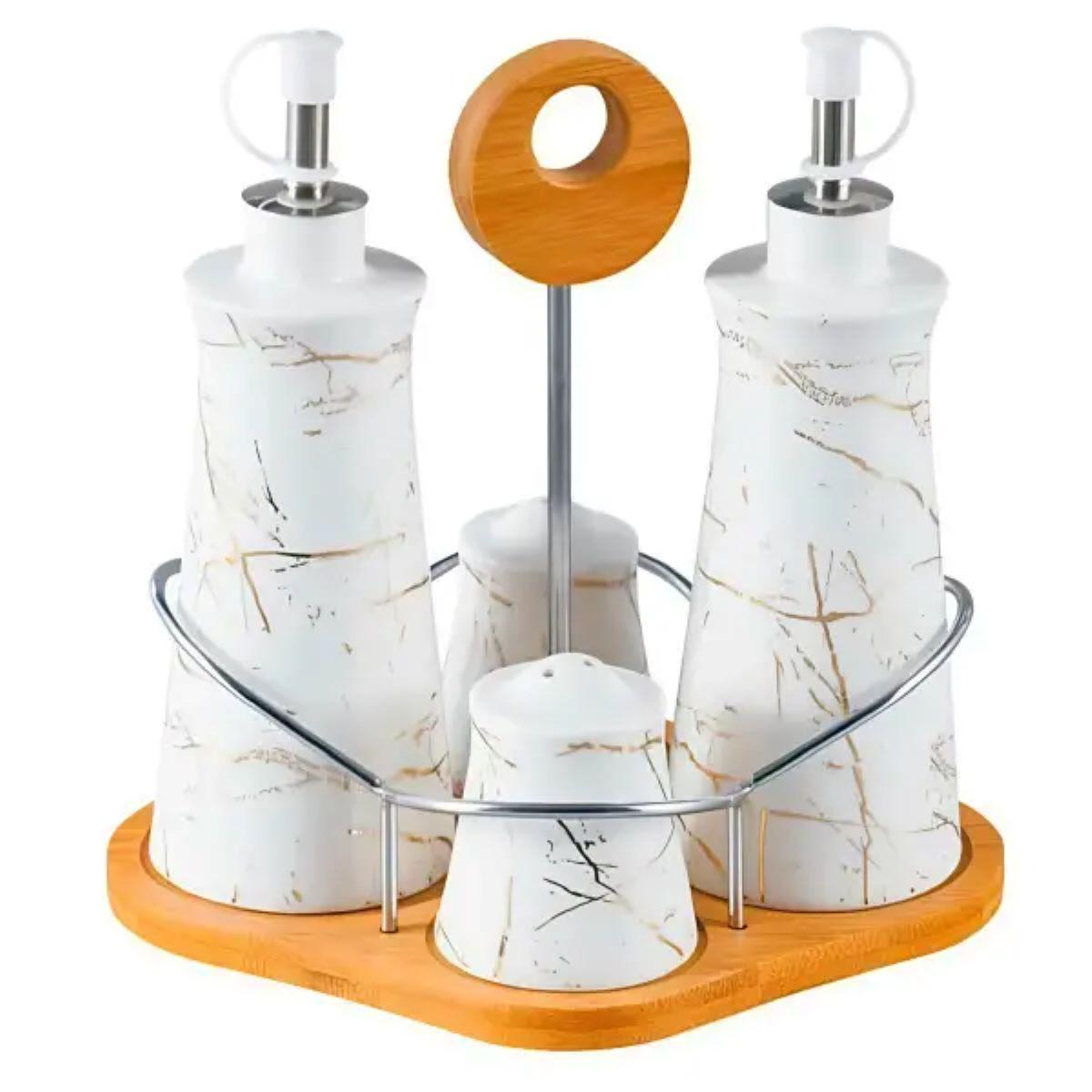 Набор для специй на бамбуковой подставке 4 предмета (4778) - фото 3 Набор для специй на бамбуковой подставке 4 предмета (4778) - фото 3