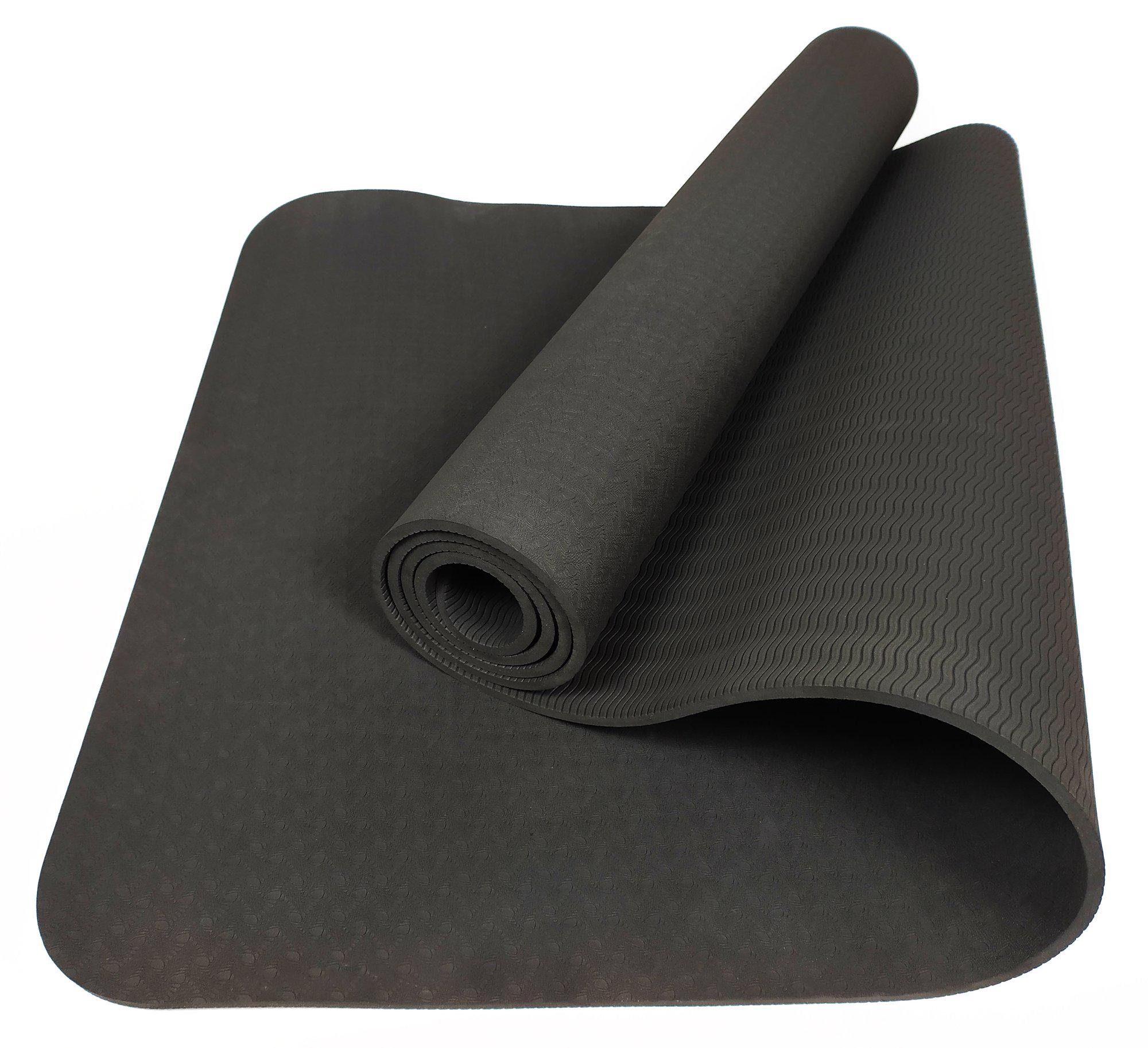 Коврик для йоги TPE EasyFit ECO-Friendly 6 мм однослойный Черный - фото 2 Коврик для йоги TPE EasyFit ECO-Friendly 6 мм однослойный Черный - фото 2