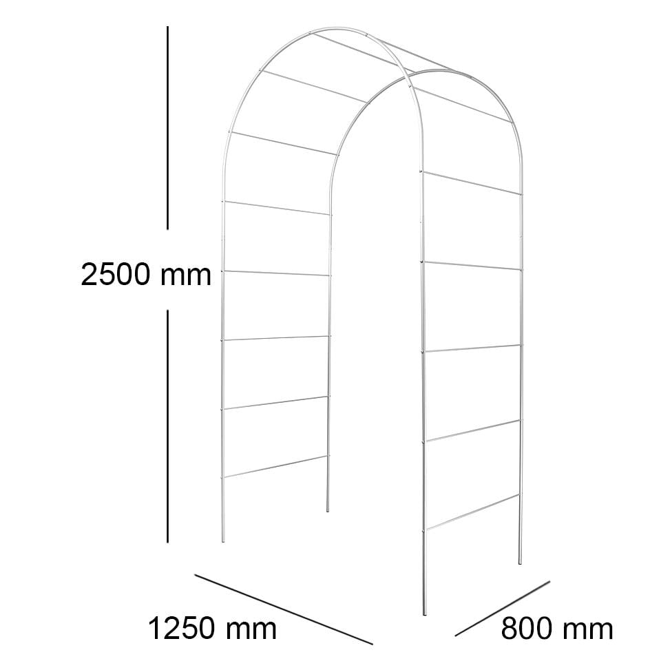 Опора для рослин арка садова 2500х1250х800 мм d 16 мм/d 8 мм (АС-D16/D8-2500*1250*800) - фото 2