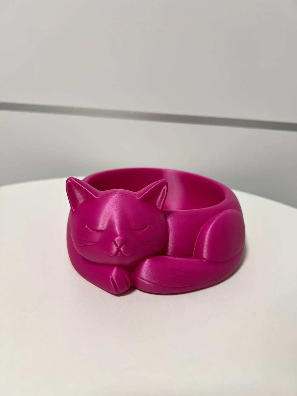 Миска для кота у вигляді Сплячого котика 15х14х6,8 см (36233788)