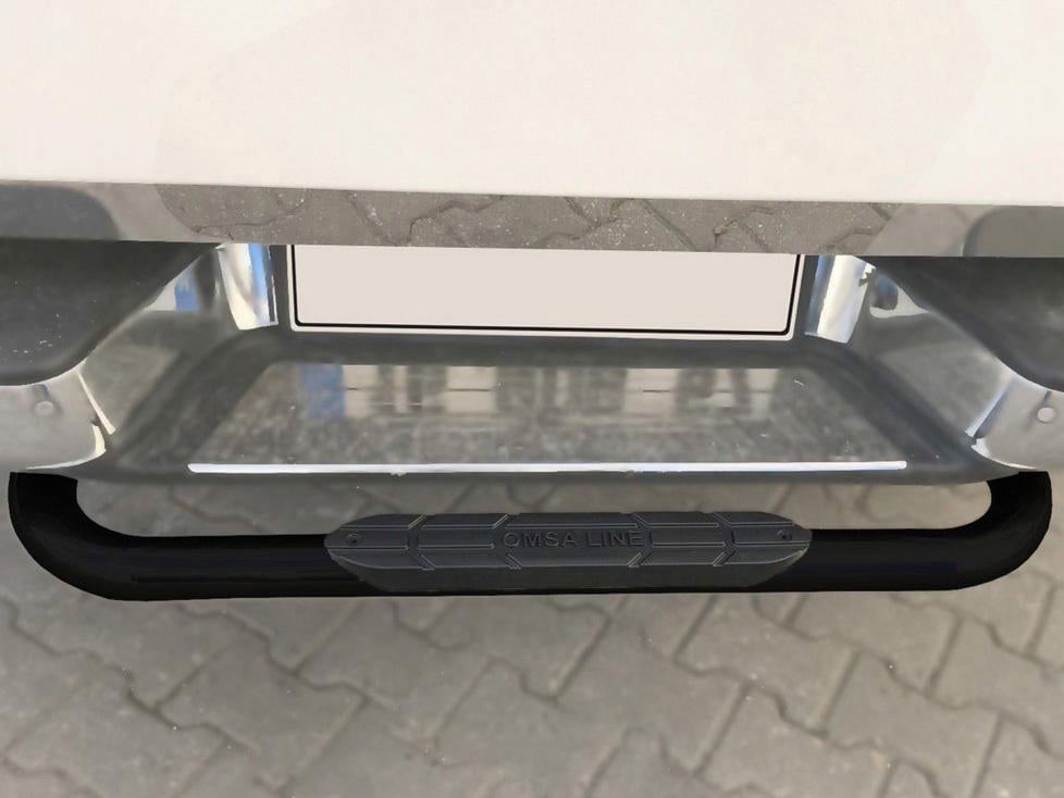 Задняя защита Omsa CAN для Isuzu D-Max 2011-2019 гг. нержавеющая сталь Черный