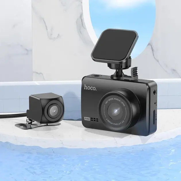 Видеорегистратор Hoco DV3 Driving Recorder With Display dual-channel Black - фото 8