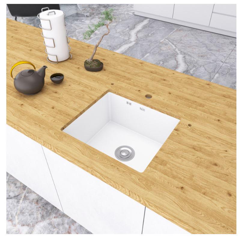 Мойка кухонная Nett NW-5045 под столешницу 1.5 мм из нержавеющей стали (26396740)