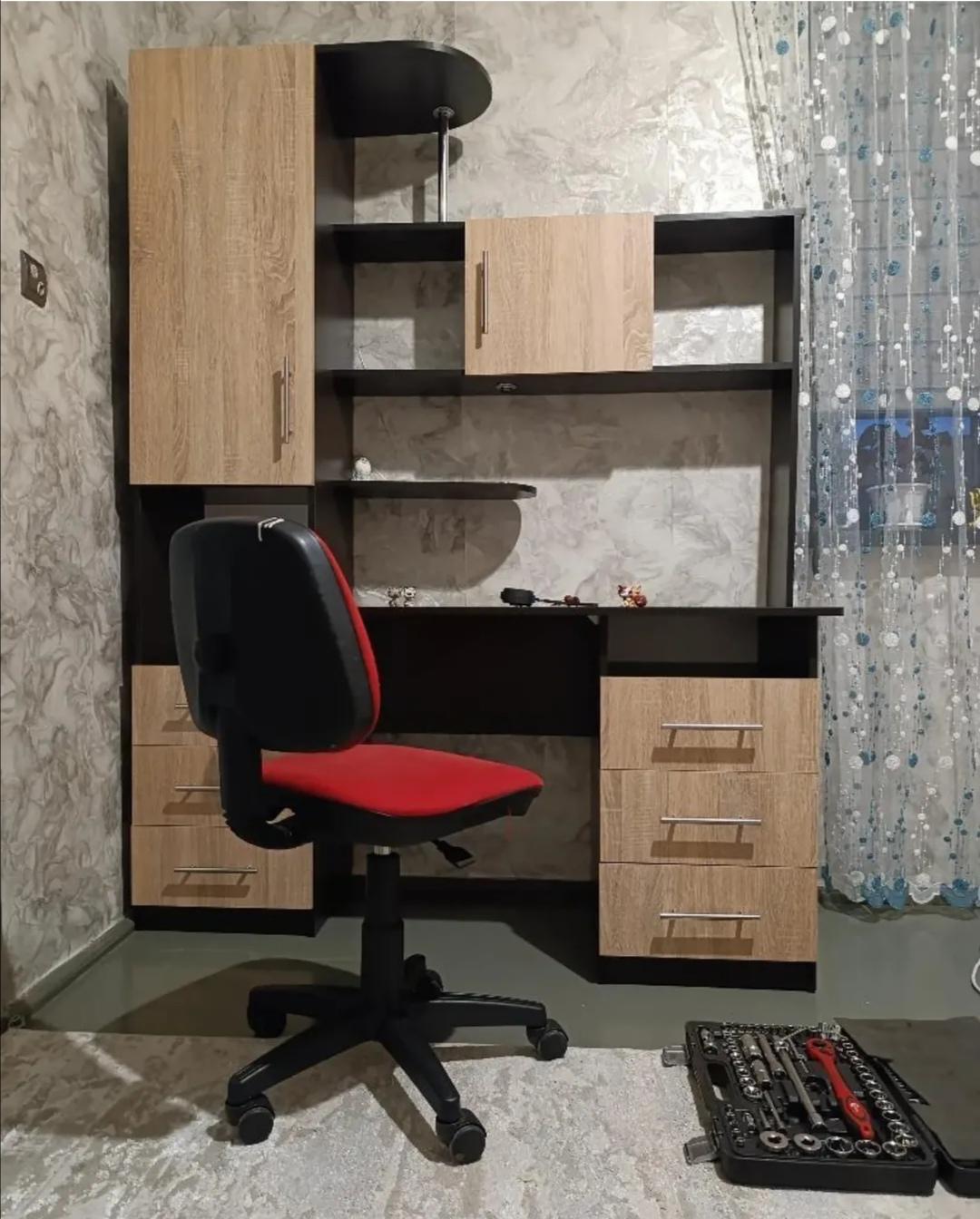 Стол компьютерный письменный Light-12 с надстройкой тумбой и полочками Венге/Дуб сонома - фото 4 Стол компьютерный письменный Light-12 с надстройкой тумбой и полочками Венге/Дуб сонома - фото 4