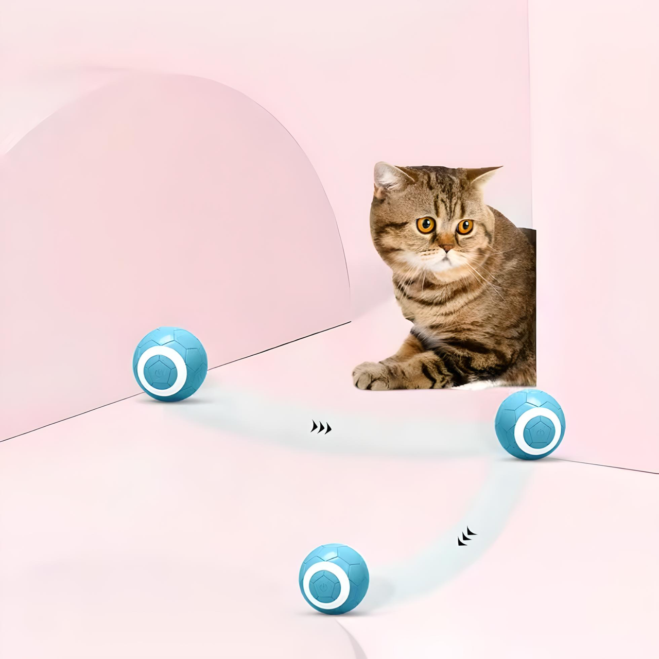 М'ячик кулька для котів YoYo SS-001 Football blue USB smart зі світловою індикацією (2063357036) - фото 5 М'ячик кулька для котів YoYo SS-001 Football blue USB smart зі світловою індикацією (2063357036) - фото 5