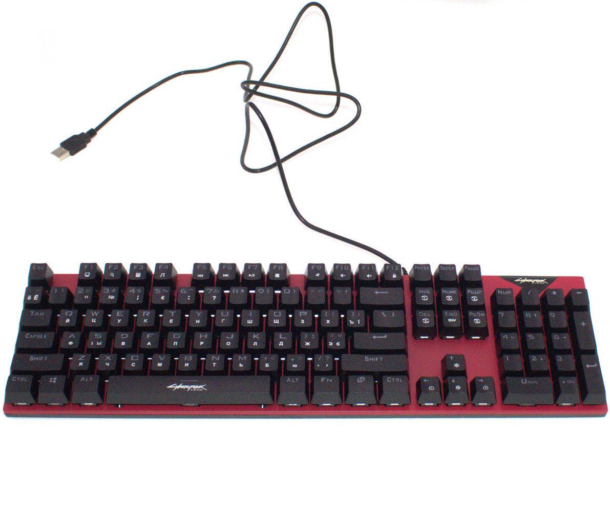 Клавіатура ігрова Weibo Game Cyberpunk CP110 з підсвічуванням Black (d16043a0) Клавіатура ігрова Weibo Game Cyberpunk CP110 з підсвічуванням Black (d16043a0)