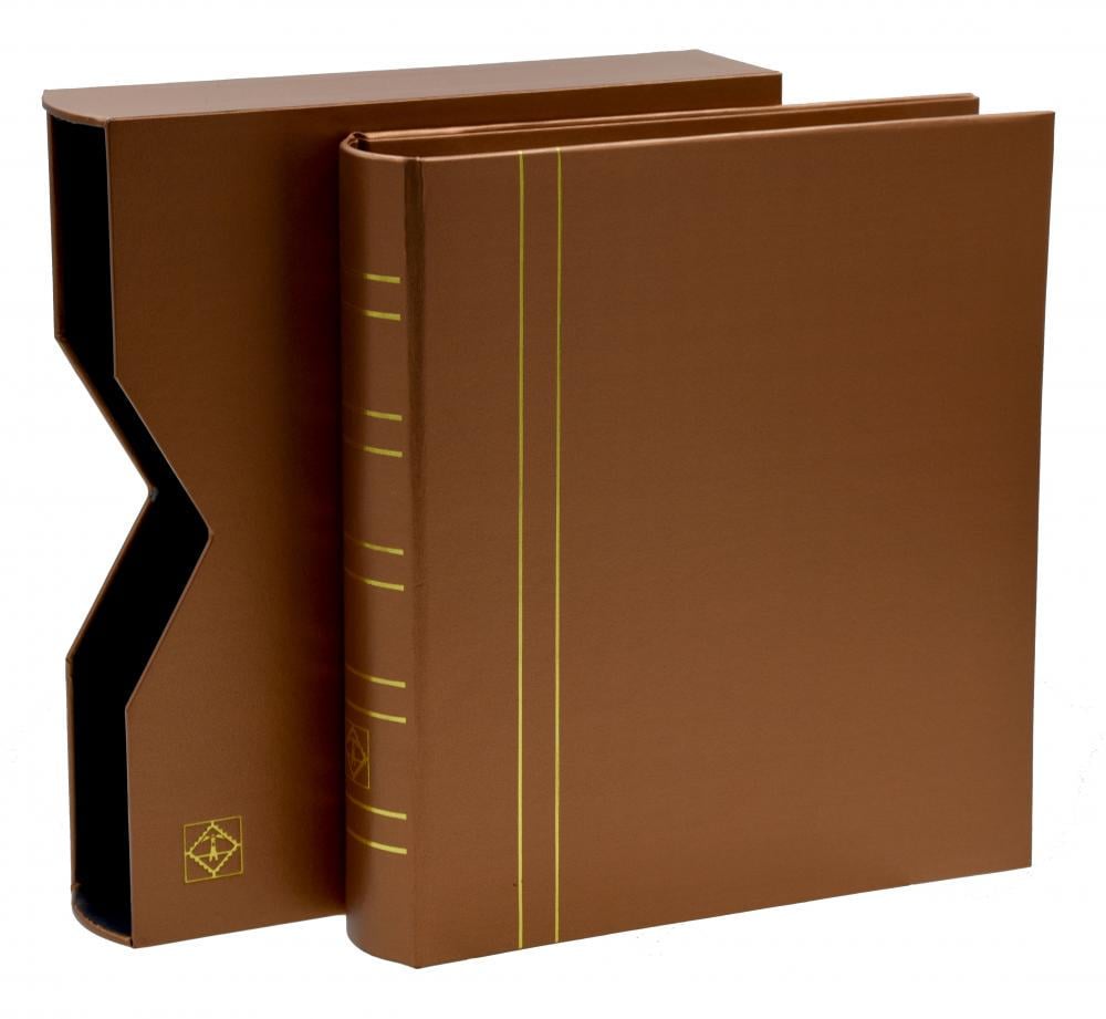 Альбом Leuchtturm OPTIMA до 60 л. для монет або купюр з футляром Бронзовий (А16275)