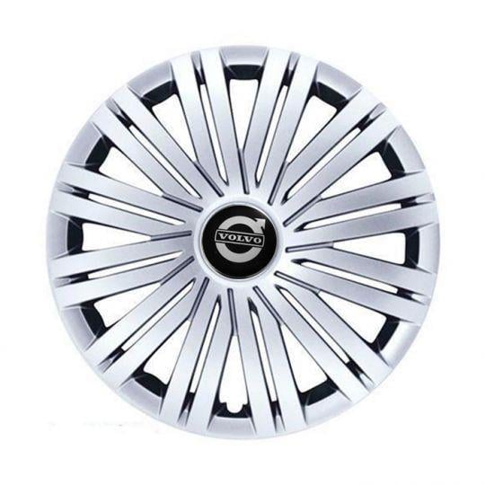 Автомобильные колпаки SKS 100 R13 с логотипом Volvo 4 шт. Серебристый