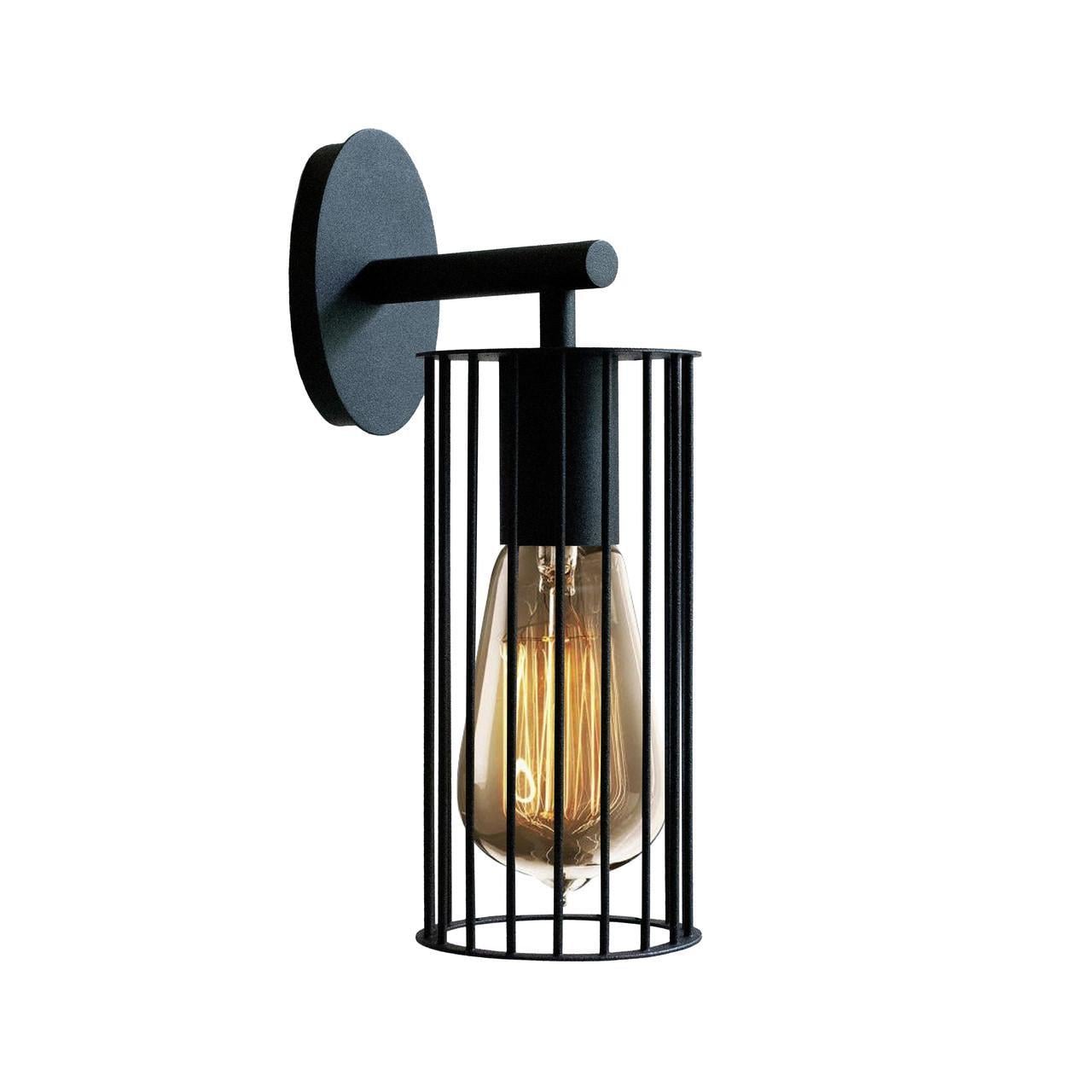 Бра MSK ELECTRIC Malta під одну лампу Е27 у стилі лофт Чорний (NL 1020 BK)