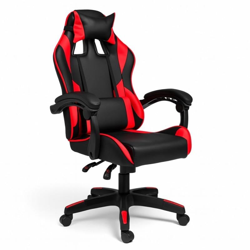 Геймерське крісло з підставкою для ніг STRIKER ONE для підлітків та дорослих Червоний (17430) - фото 2