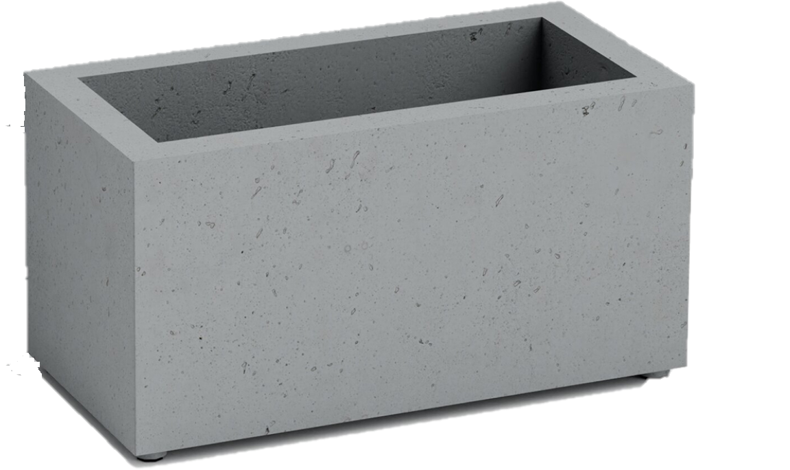 Горщик бетонний Міцно Плаза XXL 1050х350х550 мм Сірий (10254)