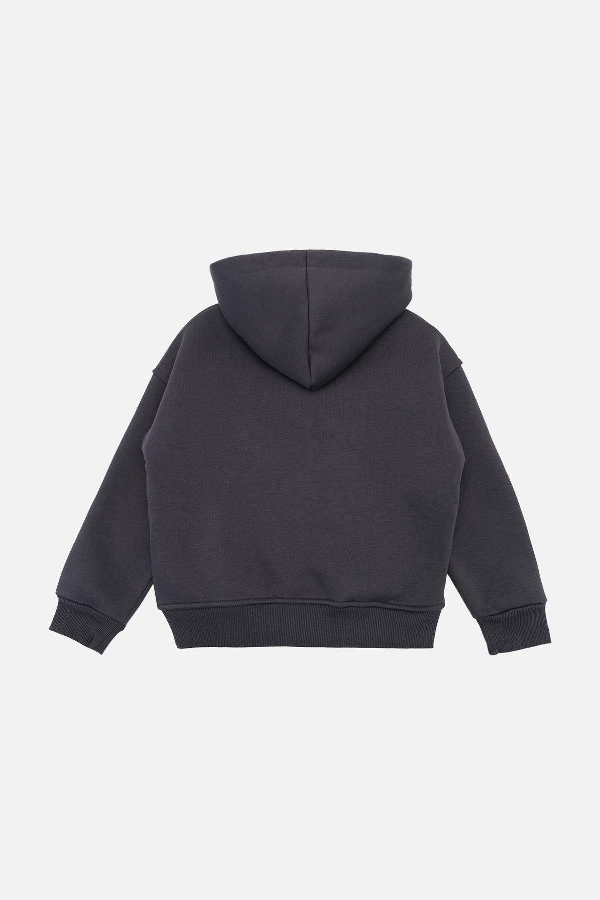 Худи для девочки 128 см Графитовый (SKT001019243)