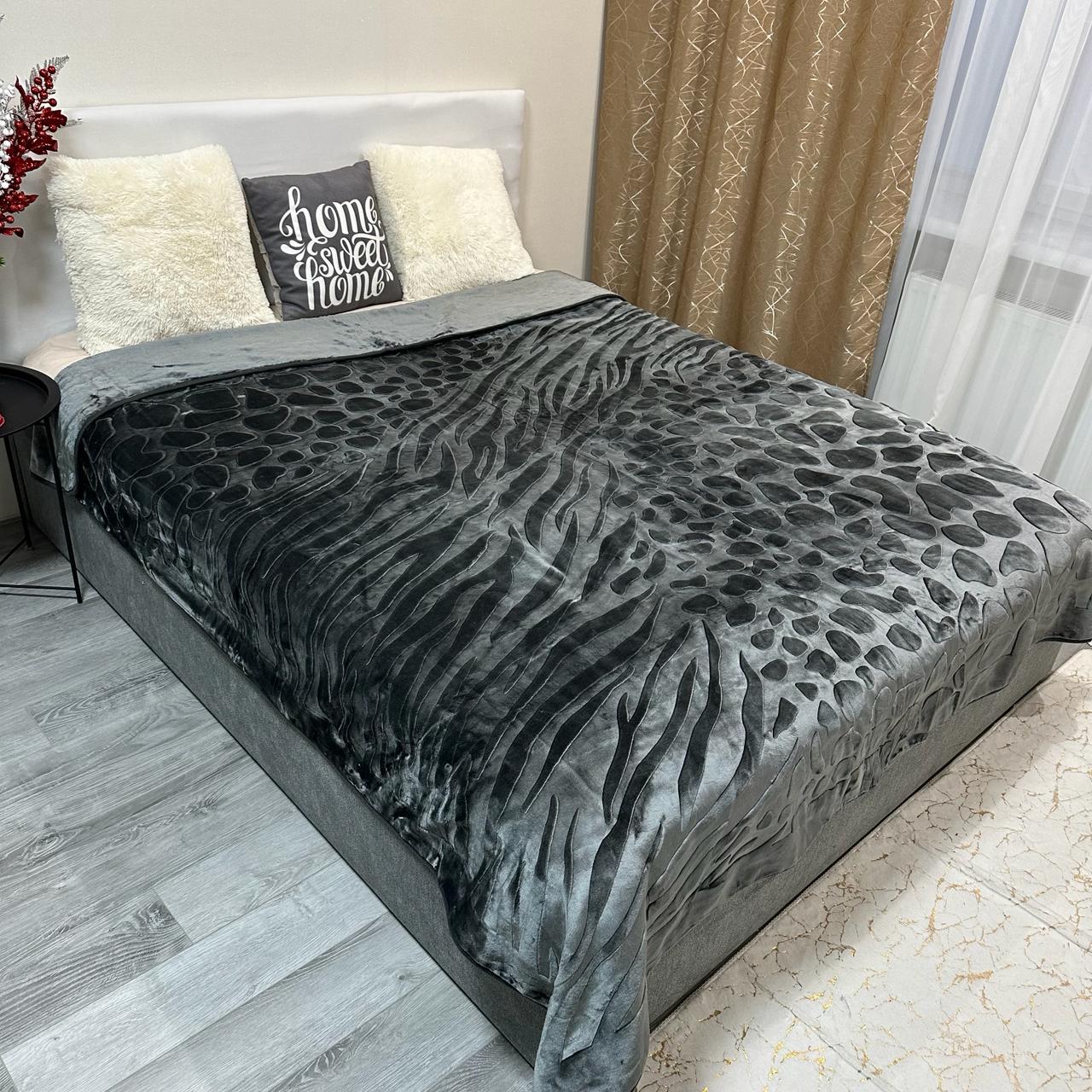 Покривало на ліжко акрилове 200x230 см Графітовий (28857520) - фото 1 Покривало на ліжко акрилове 200x230 см Графітовий (28857520) - фото 1