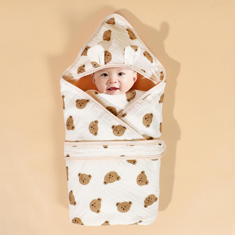 Конверт на виписку літній з капюшоном муслін Ведмідь 85x90 см (24246334) - фото 4 Конверт на виписку літній з капюшоном муслін Ведмідь 85x90 см (24246334) - фото 4