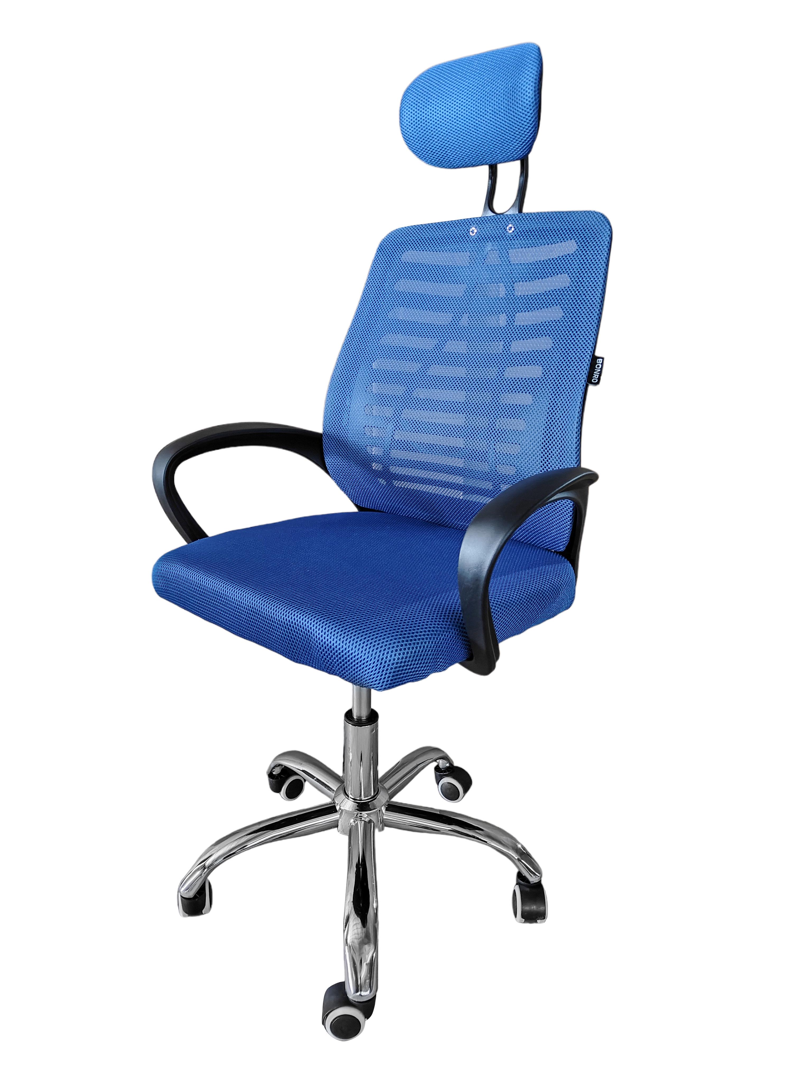 Крісло офісне комп'ютерне Bonro B-6200 Синій (4584) - фото 7 Крісло офісне комп'ютерне Bonro B-6200 Синій (4584) - фото 7