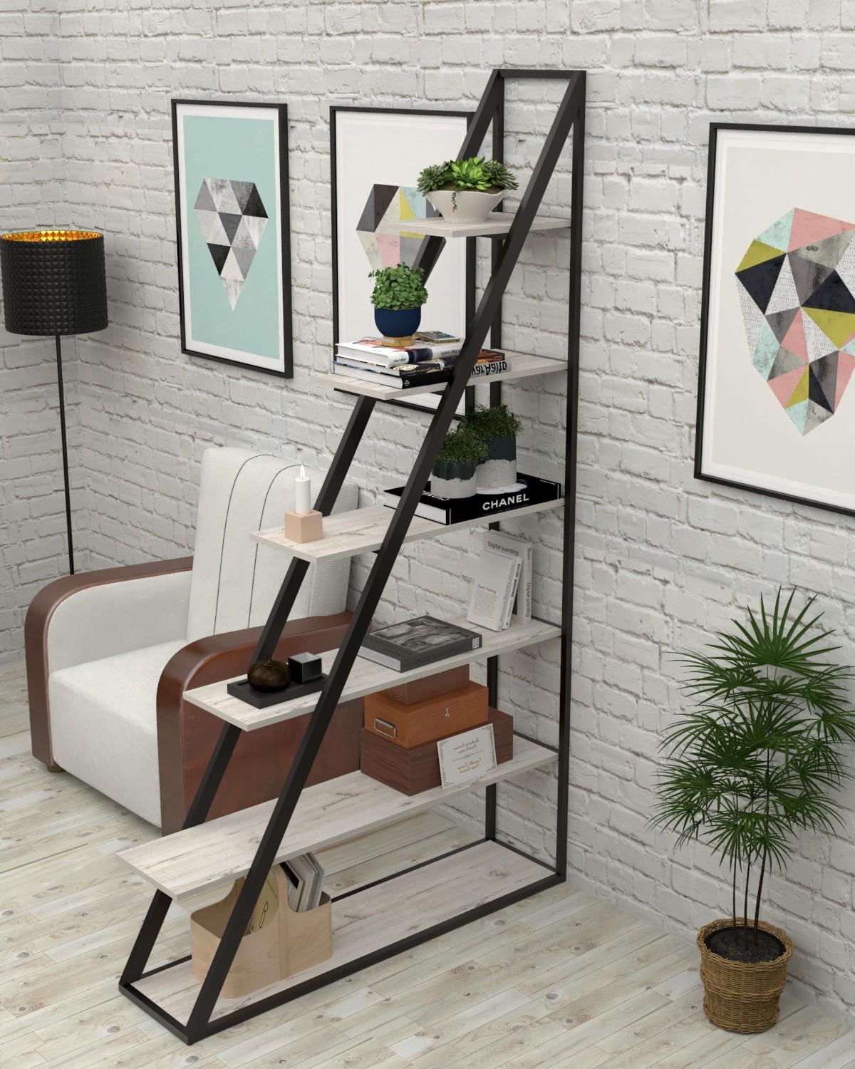 Стеллаж EcoLoft Триан DSP-1456-2 Дуб Кортона (34703446)