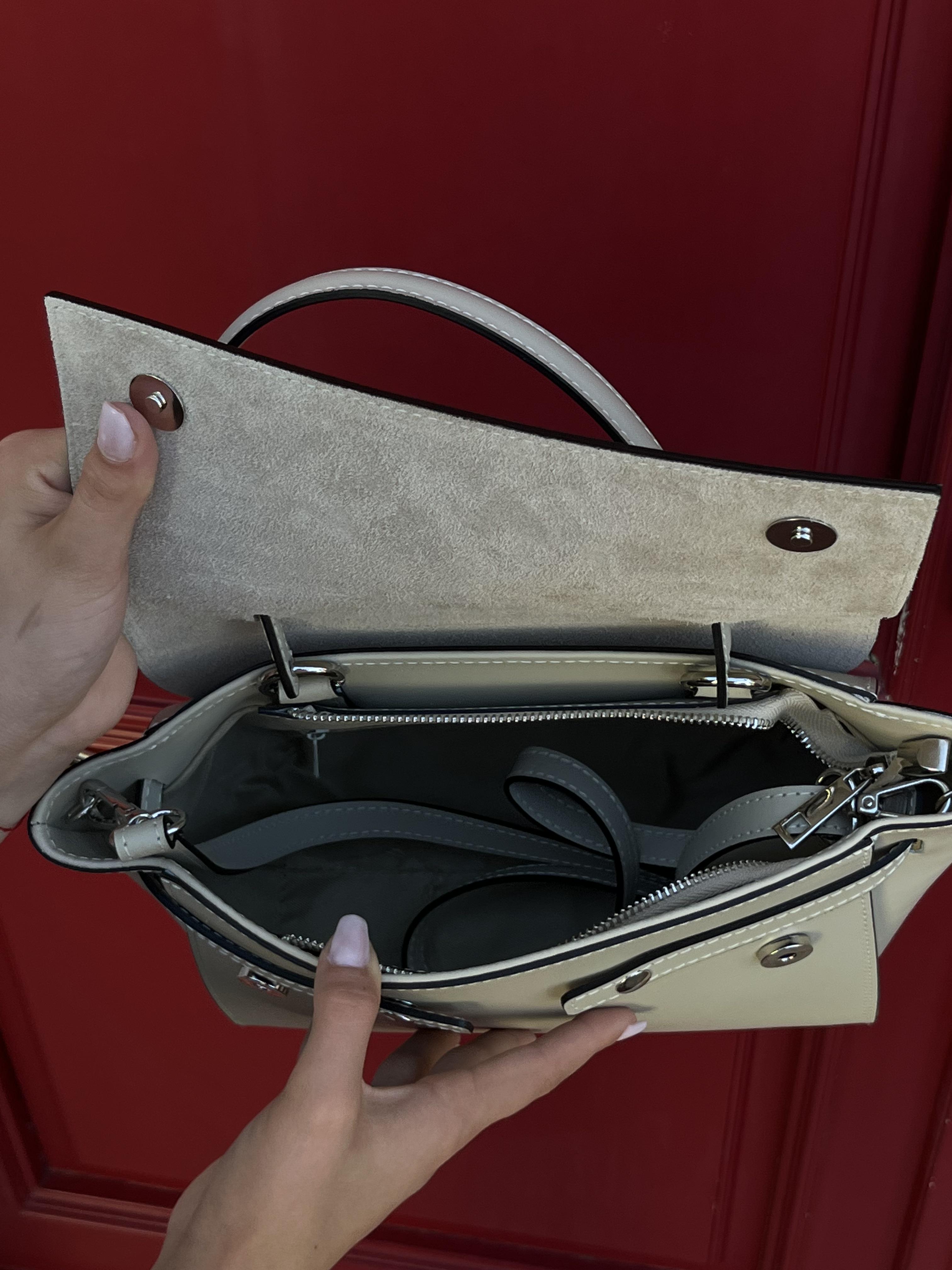 Сумка жіноча з натуральної шкіри Бежевий (IT-1008-2) - фото 4 Сумка жіноча з натуральної шкіри Бежевий (IT-1008-2) - фото 4