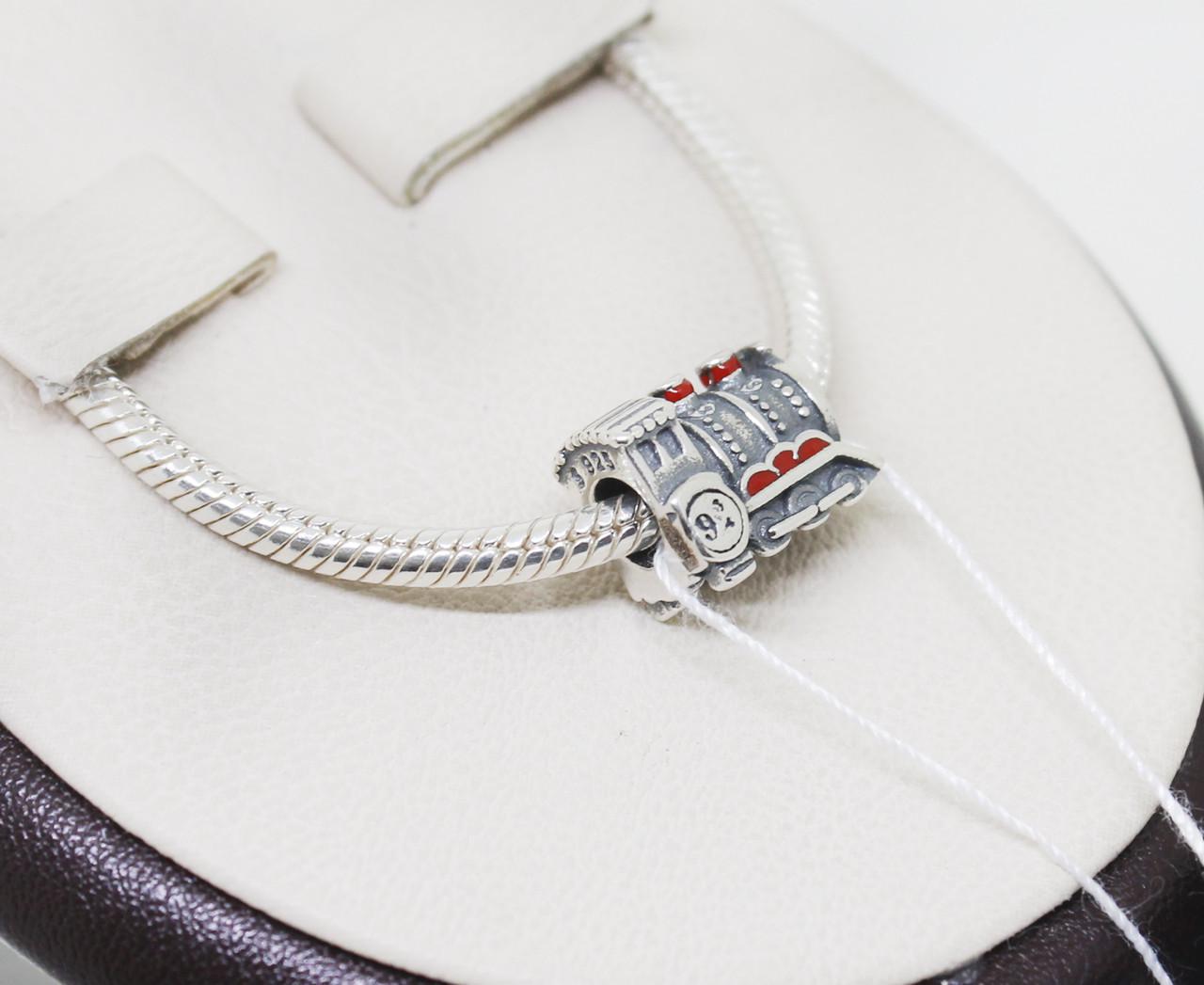 Шарм серебряный с эмалью Паровоз 3,5 г (1282269909)