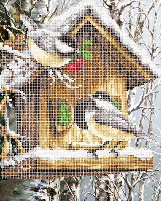 Вышивка бисером Синицы ПНМ-008 22х28 см