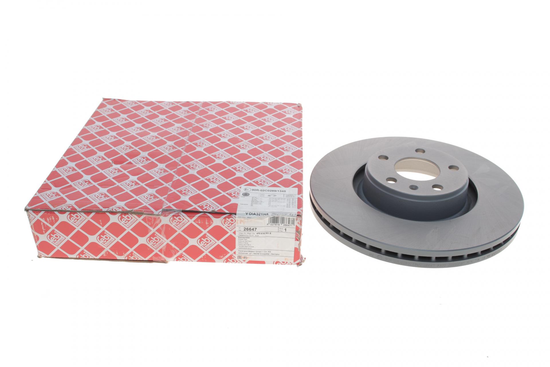 Диск гальмівний передній FEBI BILSTEIN Audi A6/A8 04-11 321x30 мм (26647 FEBI BILSTEIN)