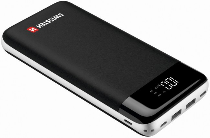 Повербанк SWISSTEN Core Bank Quick Charge 3.0 20W 30000 mAh Чорний