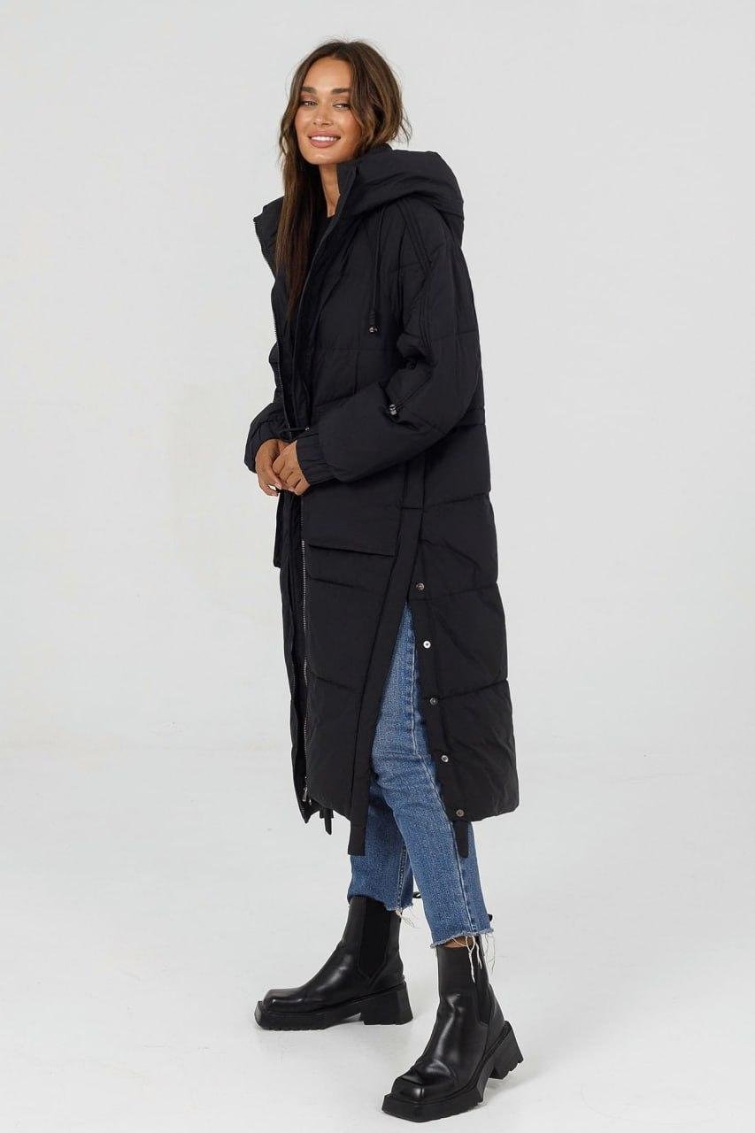 Куртка-пуховик жіноча р. 50 Чорний (3507a/50) - фото 4 Куртка-пуховик жіноча р. 50 Чорний (3507a/50) - фото 4