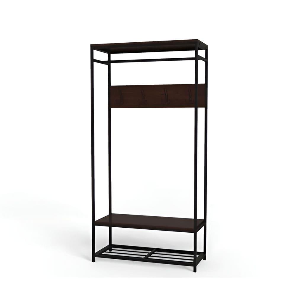 Вешалка модульная напольная Ferrum-decor Трелис 15 ДСП 16 мм 180x90x38 см Черный/Венге (FRD-105521)