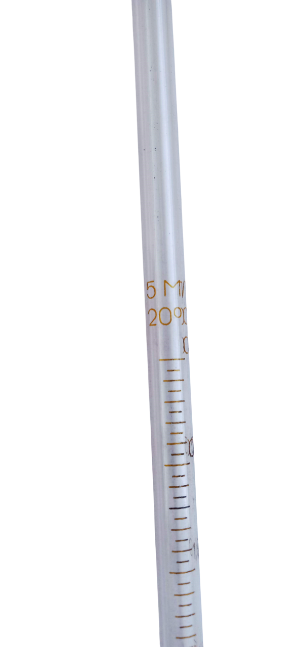 Пипетка мерная 5 мл лабораторная градуированная стеклянная 7-2-5 ГОСТ 20295-74 - фото 2