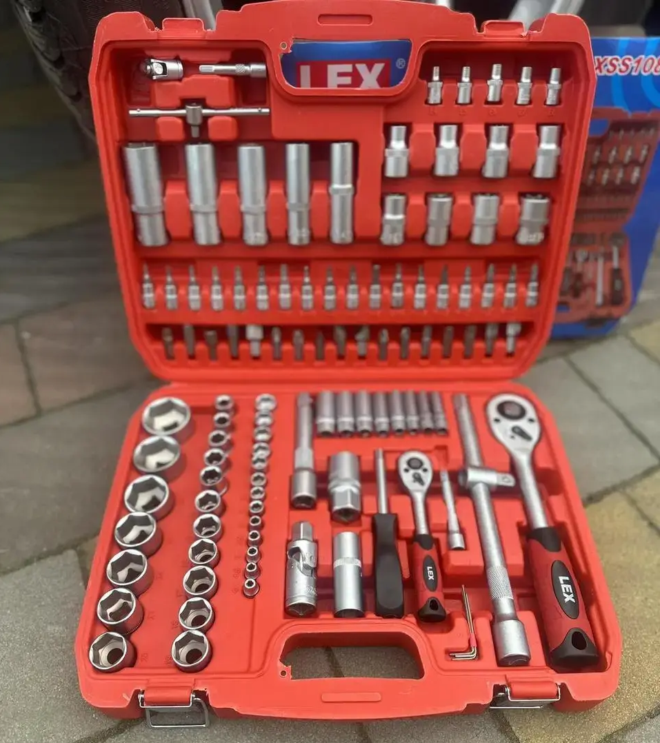 Набір інструментів LEX LXSS108M головки/ключі з металевими защіпками 108 шт. - фото 3 Набір інструментів LEX LXSS108M головки/ключі з металевими защіпками 108 шт. - фото 3