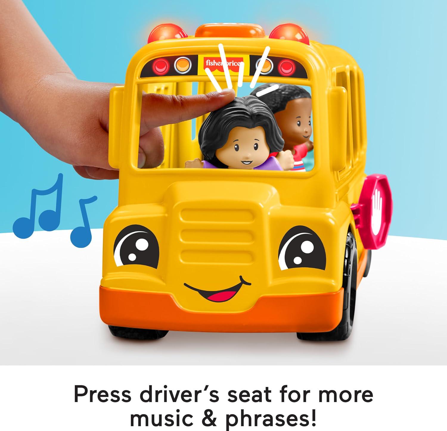 Музыкальная игрушка Школьный автобус Fisher-Price Little People Music Toddler Toy Sit With Me School Bus (29920013) - фото 4
