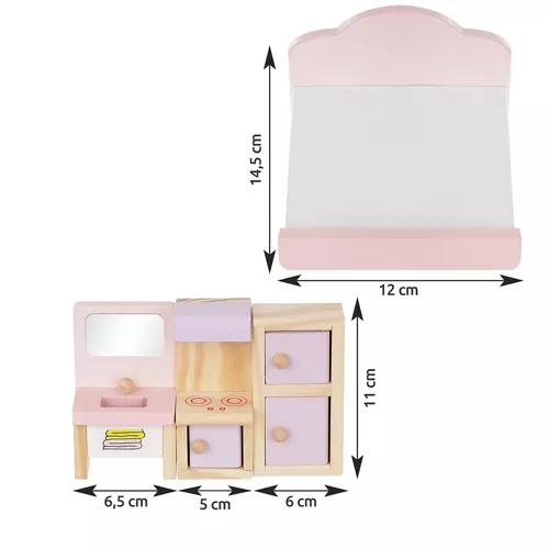 Набір дерев’яних меблів для ляльок 22 шт. - фото 2 Набір дерев’яних меблів для ляльок 22 шт. - фото 2