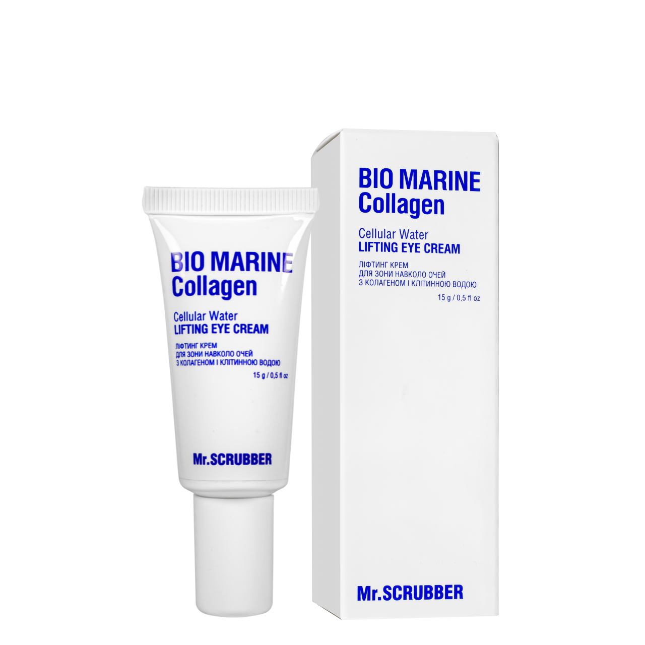 Крем лифтинг для кожи вокруг глаз Mr. Scrubber Bio Marine Collagen с коллагеном и клеточной водой 15 г