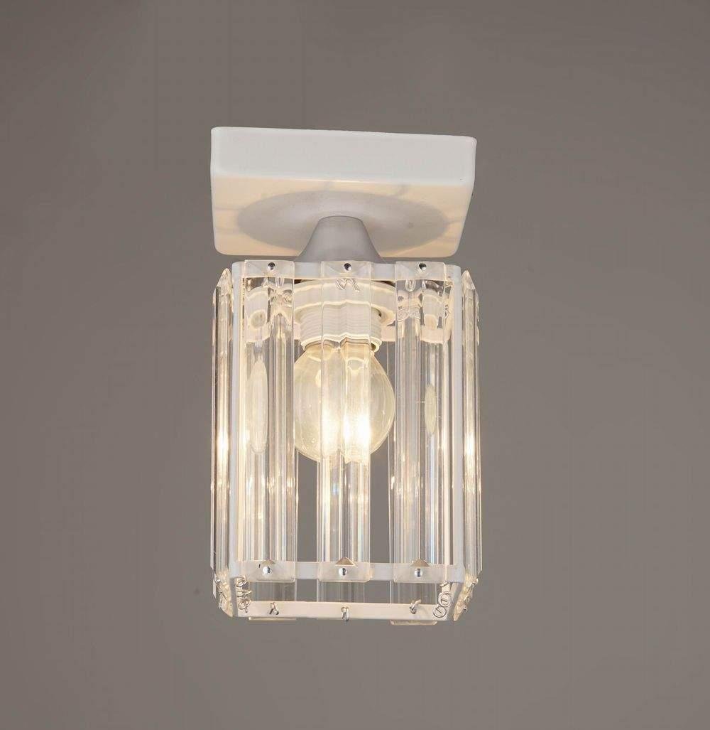 Люстра Свет хрустальная классическая на один белый плафон 3887/1