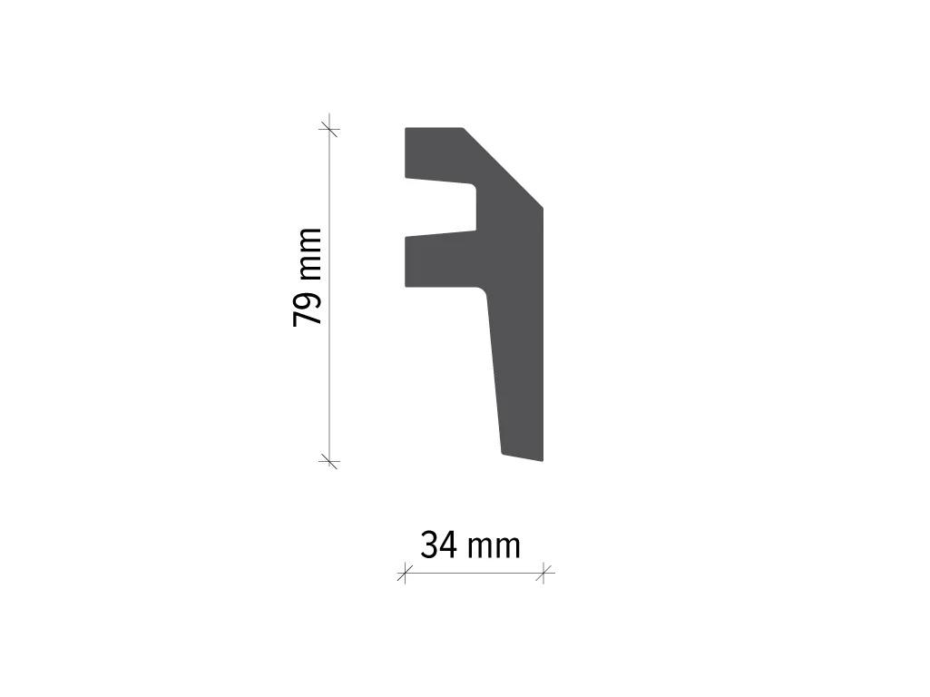 Карниз полиуретановый Tesori для LED освещения 79x34x2000 мм (KF 718) - фото 2