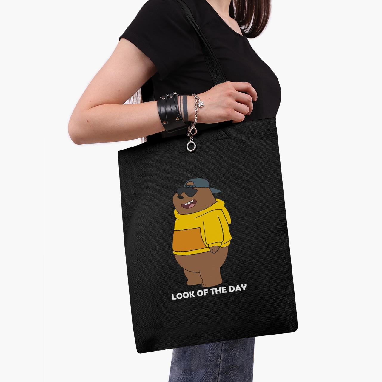 Эко сумка шоппер We Bare Bears 41x35 см Черный (9227-2901-BK)
