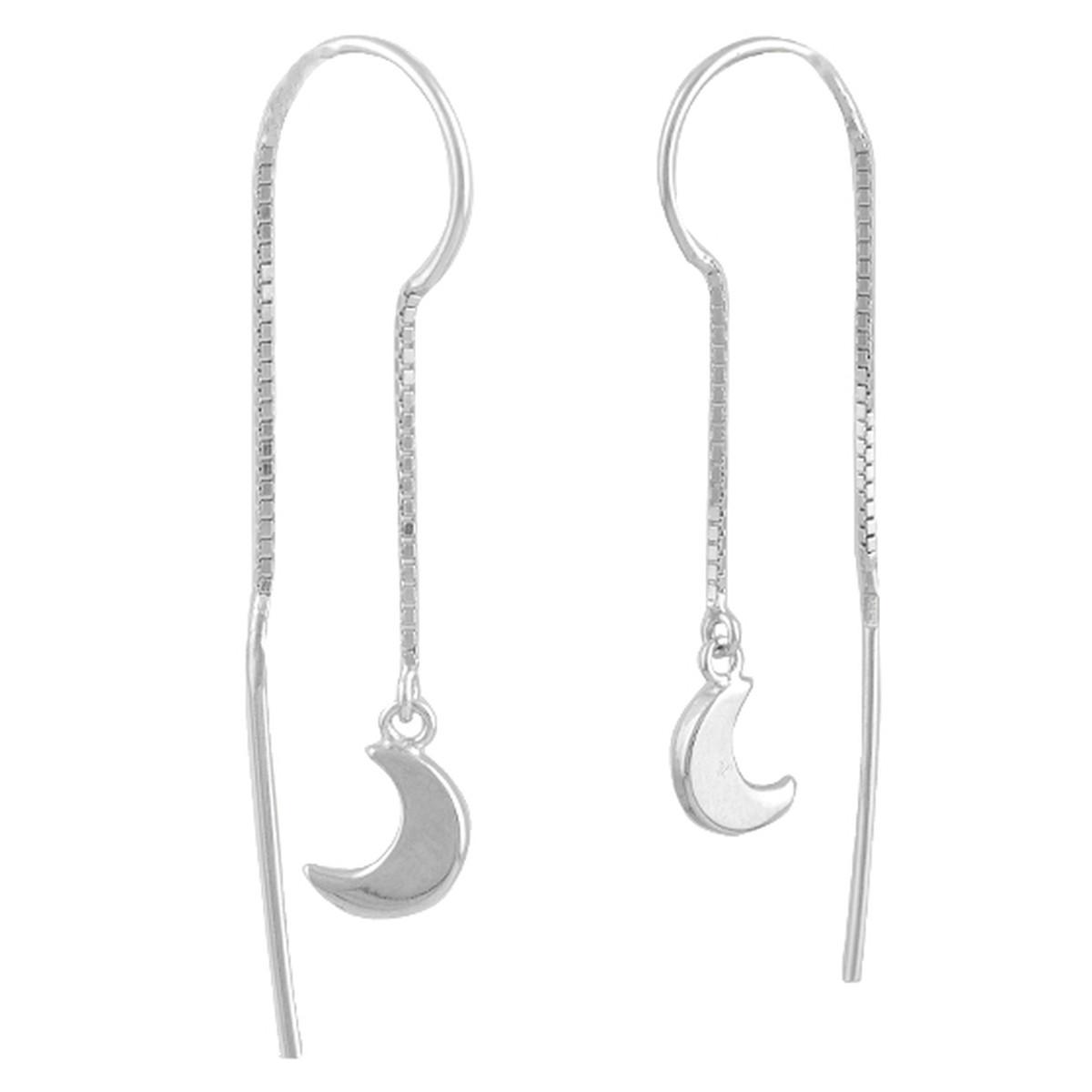 Срібні сережки без каменів (1584019)